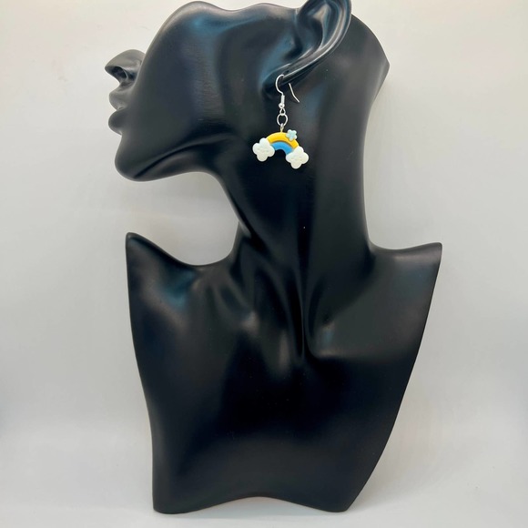 Rainbow Earrings - Cloud Earrings - Rainy Day Earrings - Spring Earrings - Picture 9 of 10